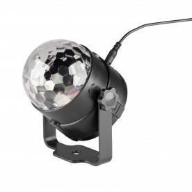 SAL DL80R projektoros party lámpa, RGB LED, 80 mm átmérő, álló vagy körbe forgó fényeffekt, akár 100 m2-re